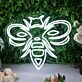 High Detailed Bee White Neon Sign