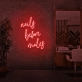 Nails before men neon sign