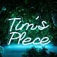 Tims Place Blue Neon Sign