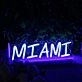 Miami Blue Neon Sign