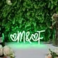 M And F Green Neon Sign