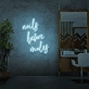 Nails before men neon sign