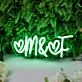 M And F Green Neon Sign
