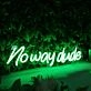 Noway Dude Green Neon Sign