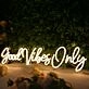 Good Vibes Only LED Yellow Neon Sign