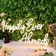Happily Ever Ahmeds Yellow Neon Sign