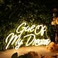 Girl Of My Dreams Yellow Neon Sign