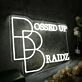 Bossed Up Braidz White Neon Sign