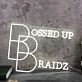Bossed Up Braidz White Neon Sign