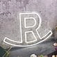 Letter R Custom White Neon Sign