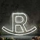 Letter R Custom White Neon Sign