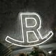 Letter R Custom White Neon Sign
