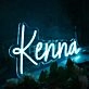 Kenna Blue Neon Sign