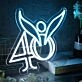 40 Blue Custom Neon Sign