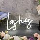 Lashes White LED Neon Sign