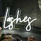 Lashes White LED Neon Sign