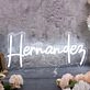 Hernandez White Neon Sign