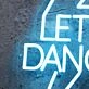 Lets Dance Blue Neon Sign