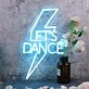 Lets Dance Blue Neon Sign