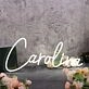 Carolina White Neon Sign