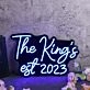The Kings EST 2023 Blue Neon Sign