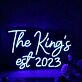 The Kings EST 2023 Blue Neon Sign