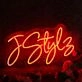 J Style Orange Neon Sign