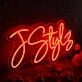 J Style Orange Neon Sign