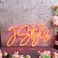 J Style Orange Neon Sign