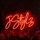 J Style Orange Neon Sign