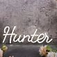 Hunter White Neon Sign
