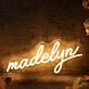Madelyn Yellow Neon Sign