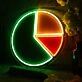 Pie Chart Custom Neon Sign