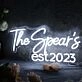 The Spears EST 2023 White Neon Sign