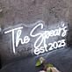 The Spears EST 2023 White Neon Sign