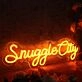 Snuggle City Orange Neon Sign