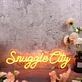 Snuggle City Orange Neon Sign
