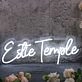 Estie Temple White Neon Sign