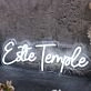 Estie Temple White Neon Sign