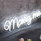 Marry Me White LED Neon Sign