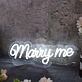 Marry Me White LED Neon Sign