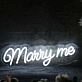 Marry Me White LED Neon Sign