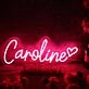 Caroline Red Neon Sign