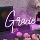 Gracie Purple Neon Sign