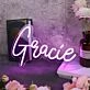 Gracie Purple Neon Sign