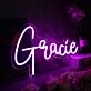 Gracie Purple Neon Sign