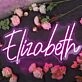Elizabeth Purple Neon Sign