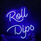 Roll Dips Blue Neon Sign