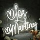 Los Martinez White Neon Sign