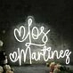 Los Martinez White Neon Sign